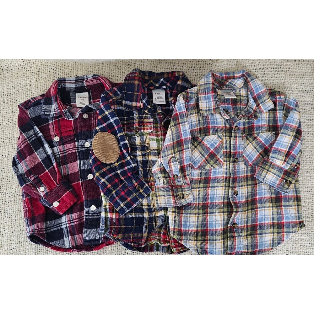 3 Gymboree Boys Button up tops size 6-12